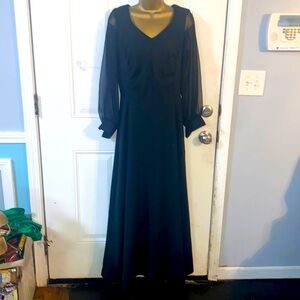 Vintage, homemade sheer sleeve gown, maxi dress